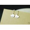 Handmade 925 Sterling Silver Pair of Lovebirds Women Earrings