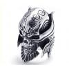 Men Titanium Steel Punk Skull Ring