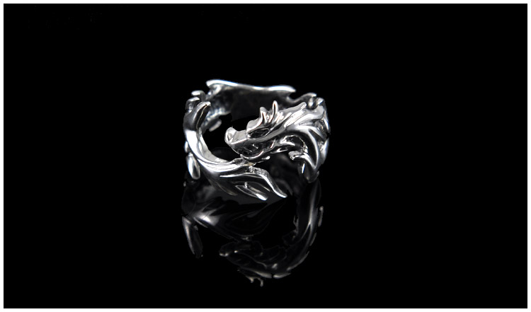 Men 925 Silver Dragon Ring Men 925 Silver Dragon Ring