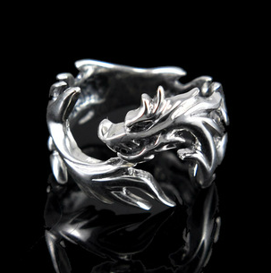 Men 925 Silver Dragon Ring Men 925 Silver Dragon Ring