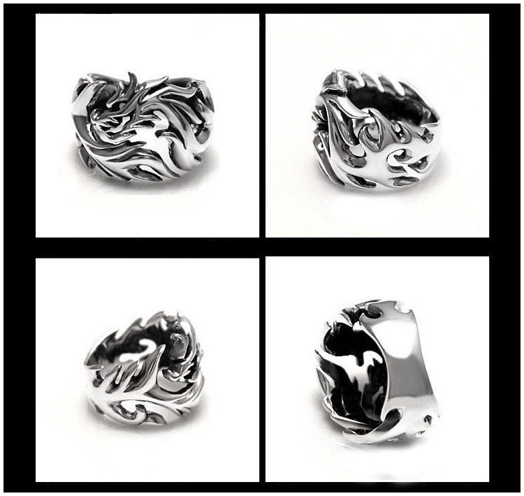 Men 925 Silver Dragon Ring Men 925 Silver Dragon Ring