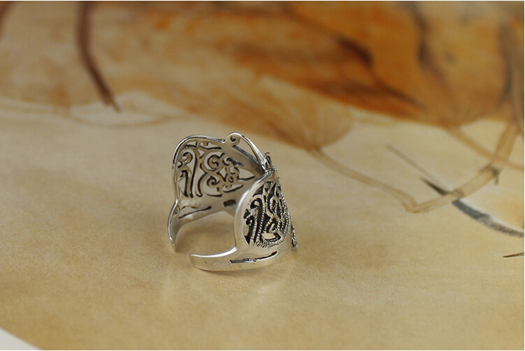 Women 925 Sterling Silver Butterfly Hollow Ring Women 925 Sterling Silver Butterfly Hollow Ring