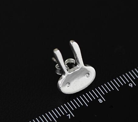Handmade Bunnies Silver Earrings Handmade Bunnies Silver Earrings