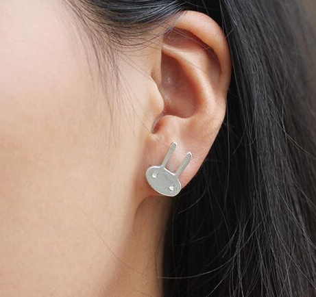 Handmade Bunnies Silver Earrings Handmade Bunnies Silver Earrings