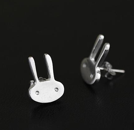 Handmade Bunnies Silver Earrings Handmade Bunnies Silver Earrings