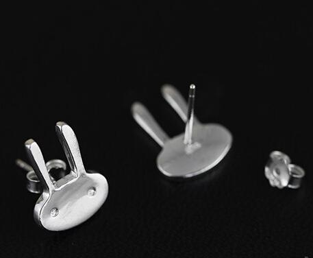 Handmade Bunnies Silver Earrings Handmade Bunnies Silver Earrings