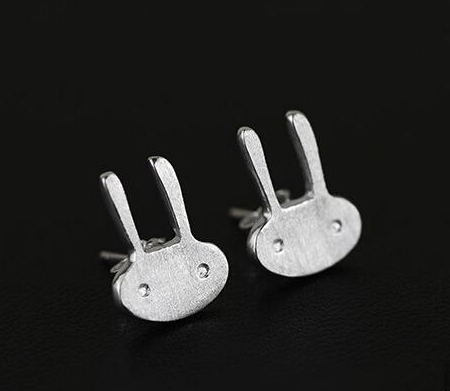 Handmade Bunnies Silver Earrings Handmade Bunnies Silver Earrings