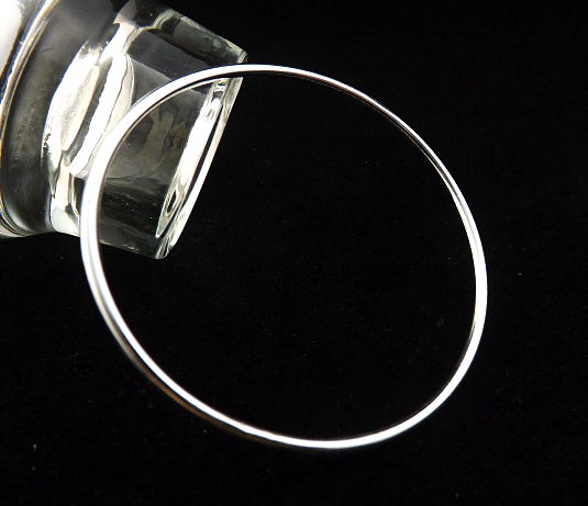 Solid 990 Sterling Silver Single Ring Bracelet Solid 990 Sterling Silver Single Ring Bracelet
