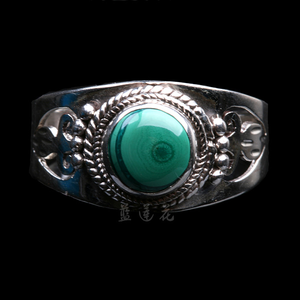 Nepal Handmade 925 Sterling Silver Malachite Ring Nepal Handmade 925 Sterling Silver Malachite Ring