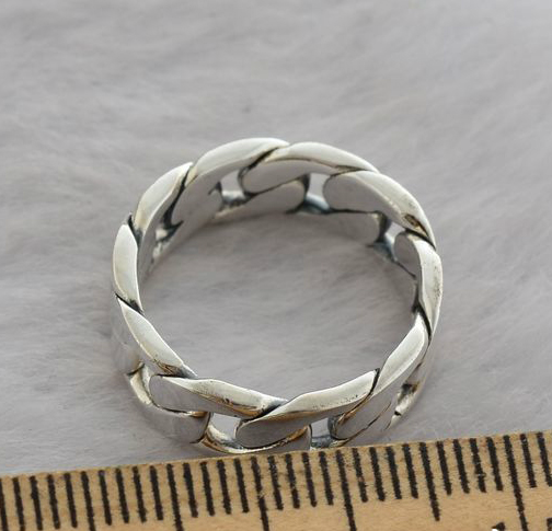 925 Sterling Silver Weave Chain Ring 925 Sterling Silver Weave Chain Ring