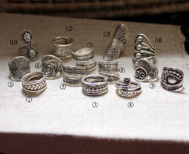 New Nepal Handmade Sterling Silver Rings Series B New Nepal Handmade Sterling Silver Rings Series B