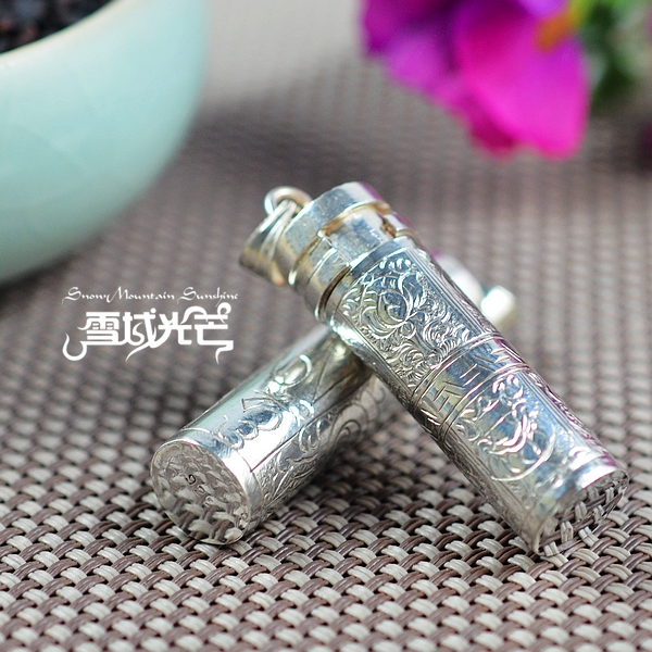 Handmade Nepal 925 Sterling Silver Vajra Pestle Om Mani Padme Hum Gaudencio Pendant Handmade Nepal 925 Sterling Silver Vajra Pestle Om Mani Padme Hum Gaudencio Pendant