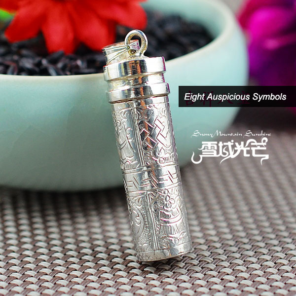 Handmade Nepal 925 Sterling Silver Vajra Pestle Om Mani Padme Hum Gaudencio Pendant Handmade Nepal 925 Sterling Silver Vajra Pestle Om Mani Padme Hum Gaudencio Pendant