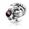 Mens Ruby Scorpion Titanium Steel Ring