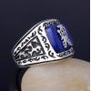 Men Lapis Lazuli And 925 Silver Ring