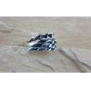 Men 925 Sterling Silver Angel Wings And Devil Claw Pinkie Ring