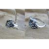 Men 925 Sterling Silver Angel Wings And Devil Claw Pinkie Ring