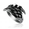 Men 925 Sterling Silver Angel Wings And Devil Claw Pinkie Ring