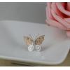 Retro 925 Sterling Silver And Gold-Plated Butterfly Earrings