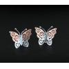 Retro 925 Sterling Silver And Gold-Plated Butterfly Earrings