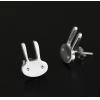 Handmade Bunnies Silver Earrings