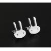 Handmade Bunnies Silver Earrings