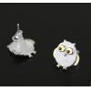 925 Sterling Silver Owl Earrings