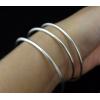 Solid 990 Sterling Silver Single Ring Bracelet