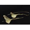 Retro Handmade Sterling Silver And Gold-Plated Ginkgo Biloba Earrings