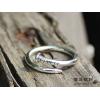 925 Sterling Silver Screw Nails Ring
