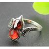Vintage 925 Sterling Silver Marcasite Gourd Ring