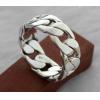 925 Sterling Silver Weave Chain Ring