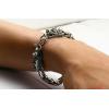 Retro Tibetan Handmade 925 Sterling Silver Double Dragon Head Bracelet