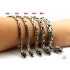 Retro Tibetan Handmade 925 Sterling Silver Double Dragon Head Bracelet