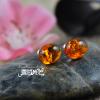 Handmade 925 Sterling Silver Natural Amber Earrings