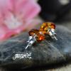 Handmade 925 Sterling Silver Natural Amber Earrings