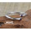 Handmade Nepal 925 Sterling Silver Natural Garnet Bracelet