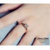 Rose Gold Color Paris Eiffel Tower Four Claws Pierced Gold-Plated Alloy Ring