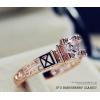 Rose Gold Color Paris Eiffel Tower Four Claws Pierced Gold-Plated Alloy Ring