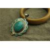 Handmade Turquoise Brass Beautiful Necklace Pendants