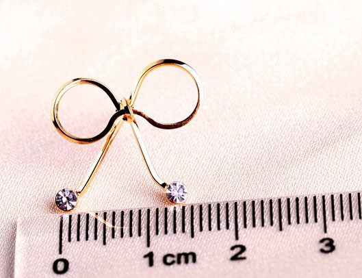 Pierced Bow Rhinestone Earrings Pierced Bow Rhinestone Earrings