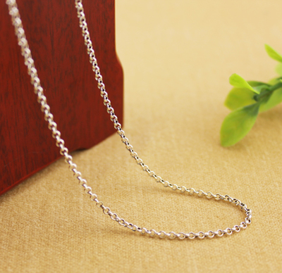 4MM Thickness 925 Sterling Silver Circled Neck Chain Links For Charms 4MM Thickness 925 Sterling Silver Circled Neck Chain Links For Charms