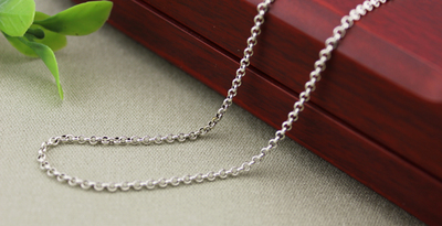 4MM Thickness 925 Sterling Silver Circled Neck Chain Links For Charms 4MM Thickness 925 Sterling Silver Circled Neck Chain Links For Charms