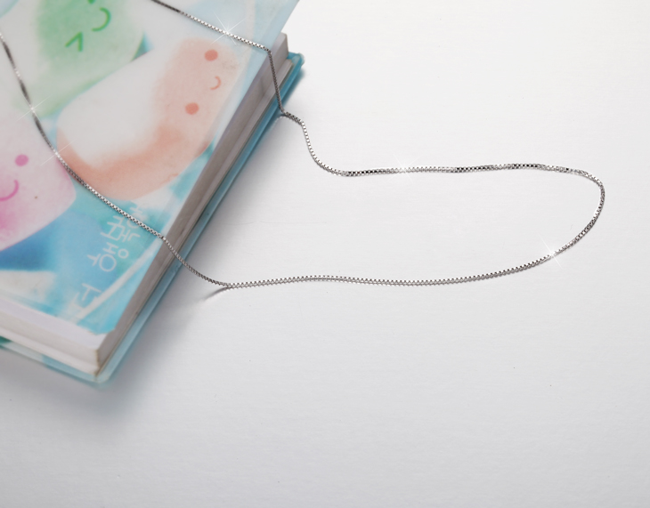 925 Sterling Silver Box Chain Necklace 925 Sterling Silver Box Chain Necklace