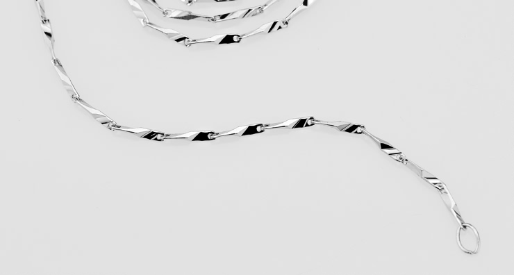 925 Sterling Silver Seed Chain Necklace 925 Sterling Silver Seed Chain Necklace