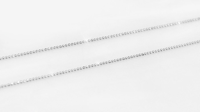925 Sterling Silver Bead Chains Necklace 925 Sterling Silver Bead Chains Necklace