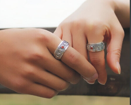 925 Sterling Silver Om Mani Padme Hum Lucky Rotatable Ring 925 Sterling Silver Om Mani Padme Hum Lucky Rotatable Ring