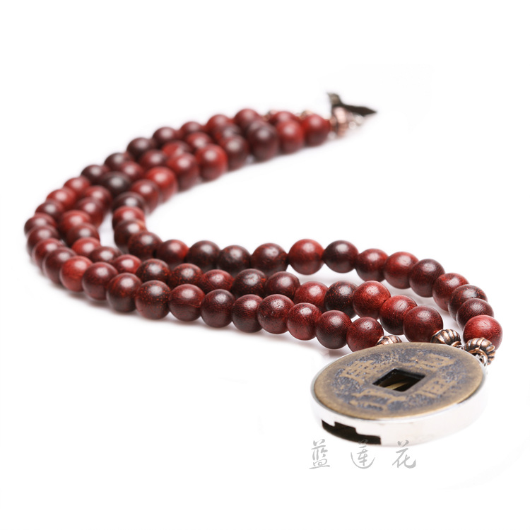 Handmade Natural Rosewood Bracelet Chinese Ancient Coins Style Handmade Natural Rosewood Bracelet Chinese Ancient Coins Style
