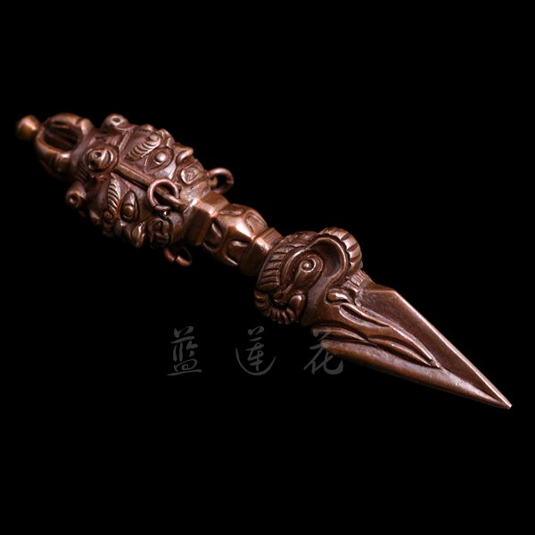 69mm Nepal Handmade Red Copper Phurba Exorcising And Lucky Charm Kīla 69mm Nepal Handmade Red Copper Phurba Exorcising And Lucky Charm Kīla