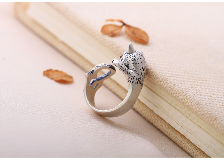 990 Sterling Silver Retro Small Cute Cat Ring 990 Sterling Silver Retro Small Cute Cat Ring